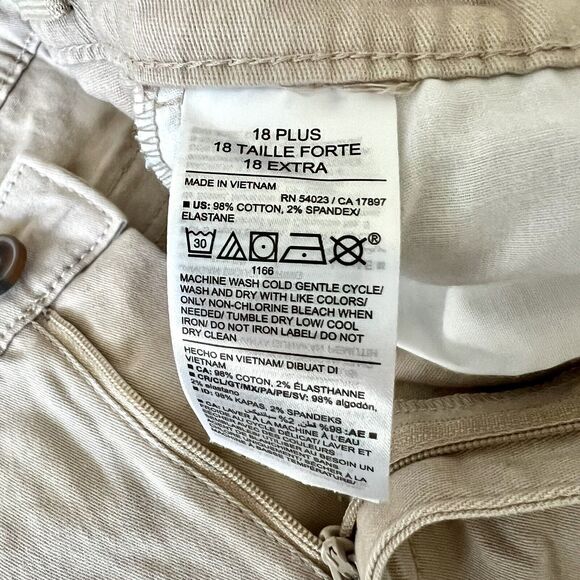 Old Navy Girls Plus Size 18 Tan Khaki Stretch Skinny Leg School Uniform Pants - Picture 9 of 11